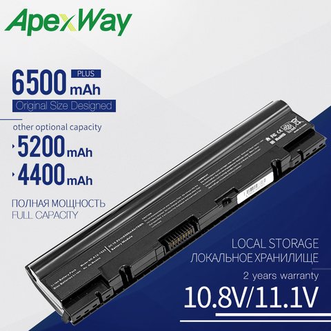 Apexway 6500 mAh A31-1025 A32-1025 Laptop Battery for Asus Eee PC 1025 1025C 1025CE 1225 1225B 1225C R052 R052C R052CE 6 Cells ► Photo 1/4