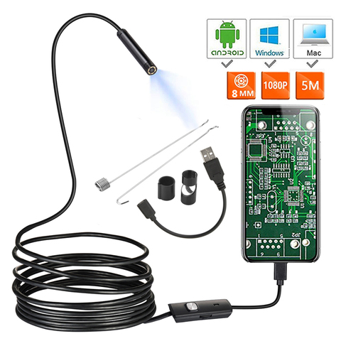 new 1080P Full HD Mini Android Camera Endoscope IP67 1920*1080  2m 5m Micro USB Inspection Video Camera Snake Borescope Tube ► Photo 1/6