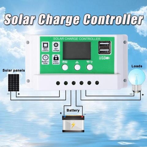 30A 20A 10A Solar Panel Controller 12V/24V Battery Charge