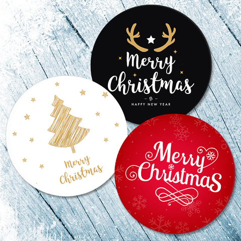 3.5/4.5cm Christmas Gift Sealing Stickers Sealing self-adhesive Stickers New Year Xmas Merry Christmas Party Gift Decor Labels ► Photo 1/6