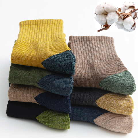 2022 New Japanese Harajuku Socks Autumn Winter Warm Men's Socks Thicke Terry Breathable High Quality Casual Business Socks Male ► Photo 1/6