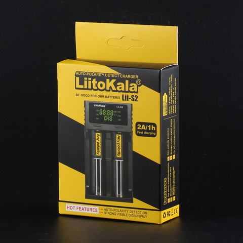 Liitokala  lii-S2 Liitokala Lii-S2 Double slot 18650 Battery Charger 1.2V 3.7V 3.2V AA/AAA 26650 21700 NiMH ► Photo 1/1