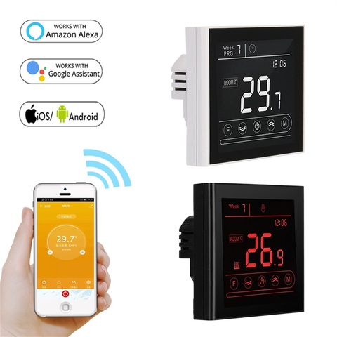 95~240V Alexa Google Home Smart Intelligent WiFi Thermostat Room Electric  Water Gas Boiler Floor Heating Temperature Controller - AliExpress