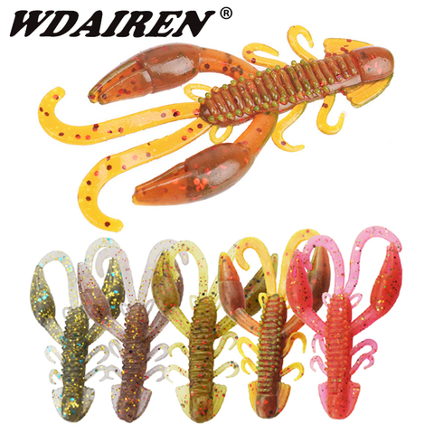 20pcs/Lot Fishy Smell Worm Shrimp Soft Lures 5cm 2g Jigs Wobblers Easy Shiner Silicone With Salt Artificial Baits Bass Swimbaits ► Photo 1/5