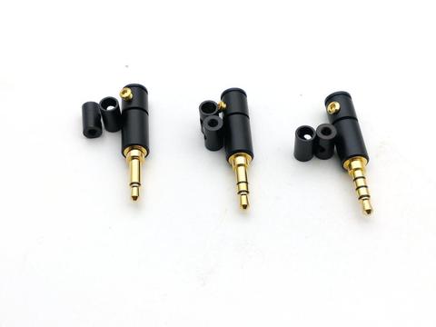 2pcs Gold plated 3.5mm mono/Stereo/4Pole Repair headphone Plug Metal Audio Soldering ► Photo 1/1