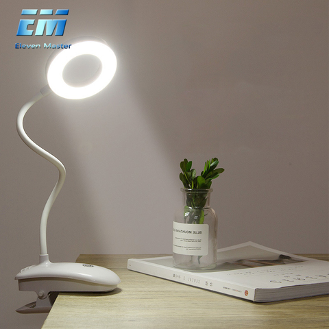 8W Desk lamp USB Rechargeable Table Lamp with Clip Bed Reading Book Night Light LED Desk lamp Table Eye Protection DC5V ZZD0019 ► Photo 1/6