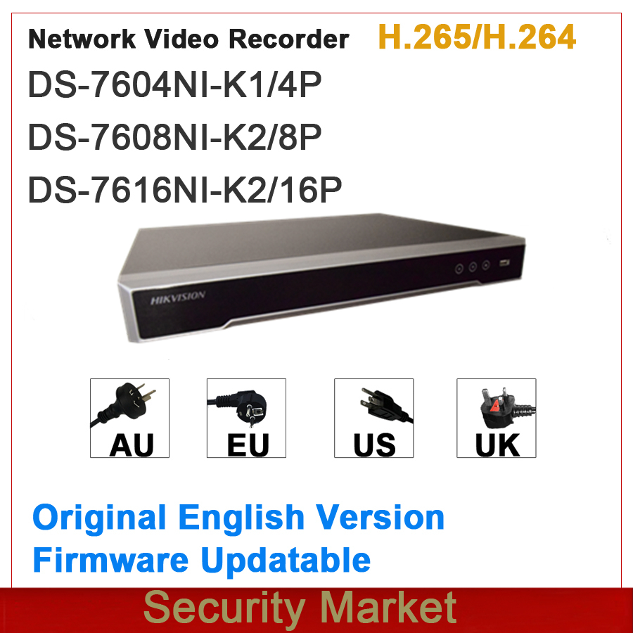 Original hikvision english version NVR Embedded Plug&Play 4/8/16Ch - Main Image
