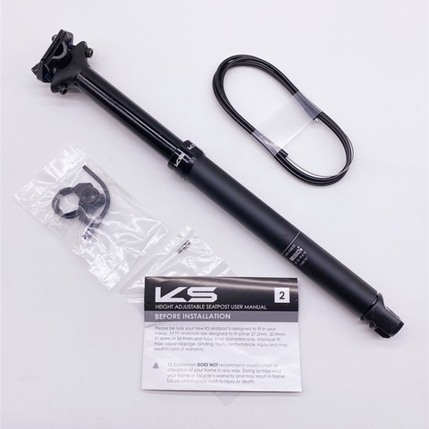 KS seatpost KindShock E20/E20-i with remote control dropper seat post 30.9/31.6mm travel125mm EXA bicycle ► Photo 1/6