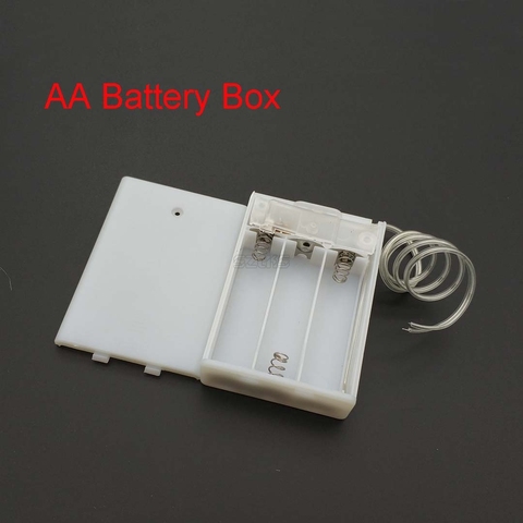 White 3 AA Battery Holder Box Case With Switch New 3 AA 2A Battery Holder Box Case With Switch 4.5V ► Photo 1/4