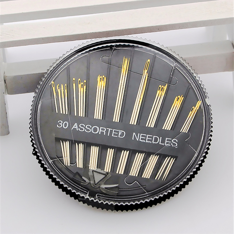 30Pcs/Set Assorted Hand Sewing Needles Embroidery Mending Craft Quilt Sew Case Leather Hand Sewing Needles  ► Photo 1/6