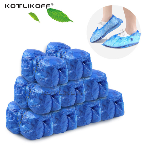 100Pcs Disposable Shoe Dust Covers Pouch Plastic Waterproof Shoes Cover Organizer Rainy Day Outdoor Cleaning Shoe Covers Bags ► Photo 1/6