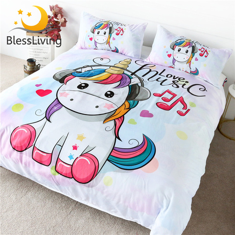 Blessliving Cute Unicorn, Cute Queen Size Bedding Sets