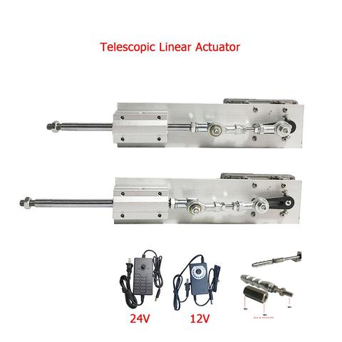 Telescopic Rocker Arm Actuator With Speed Regulation Adapter 20-80mm Adjustable Reciprocating Linear Machine ► Photo 1/6