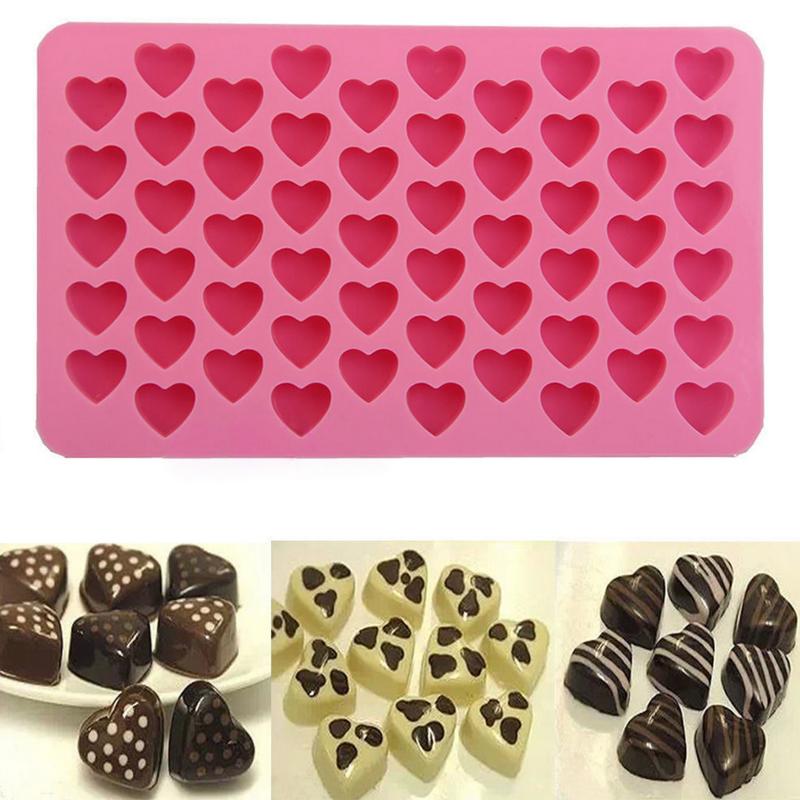 Silicone Heart Design Cake Chocolate Cookies Baking Mould Soap Molds Tray Baking