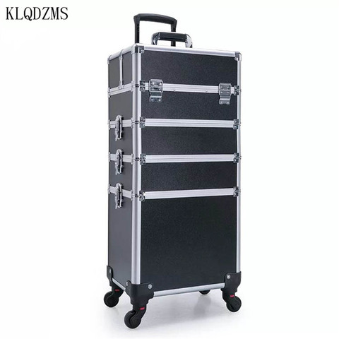 Portable Artist Aluminum Make up Case Makeup Box Large Capacity