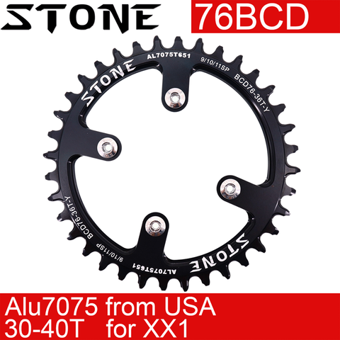 Stone Chainring 76 BCD For sram XX1 Round 30T 32T 34 36 38T 40T tooth MTB Bike Cycling Bicycle ChainWheel toothplate 76bcd ► Photo 1/6