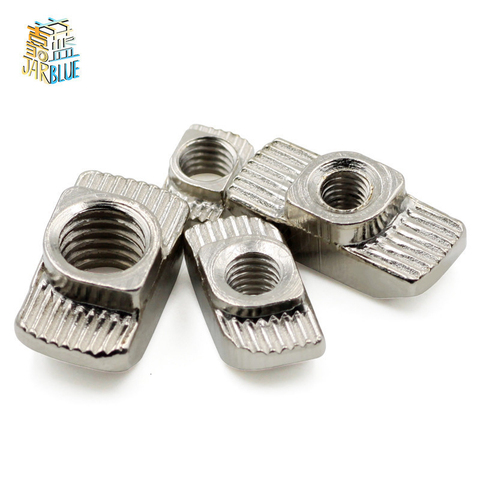 10pcs/lot M3 M4 M5 M6 M8 Thread T Nut EU Standard Drop In T-Slot Carbon Steel for 2022 3030 4040 4545 Series Aluminum Profiles ► Photo 1/2