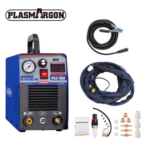 Plasma Cutter IGBT Air Plasma cutter PLC55 220V 50Amps 12mm Clean Cut Air Plasma Cutting Machine HF Inverter Cutter ► Photo 1/6