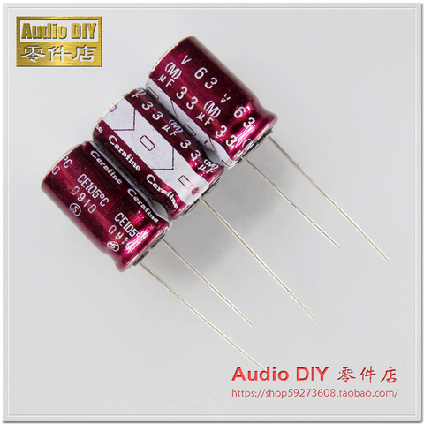 10pcs/30pcs ELNA purple dahongpao Cerafine 33uF/63V audio electrolytic capacitor 105C customized version Thailand free shipping ► Photo 1/3