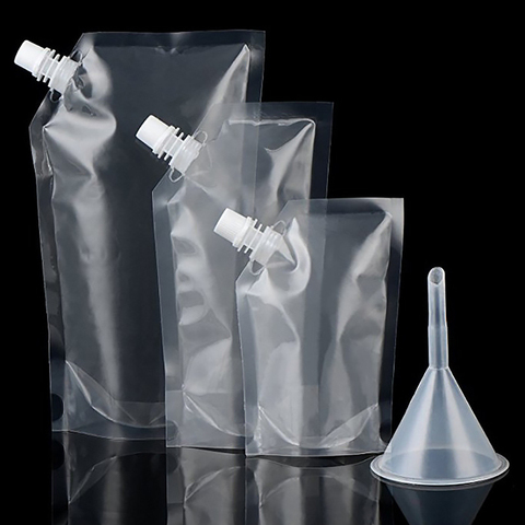 Transparent Plastic Spout Pouch Reusable Durable Plastic Bottle Pouch For Liquid Drink Pouch Sealed Packaging Bag Portable ► Photo 1/6