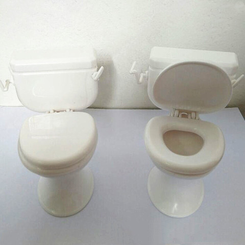 Dollhouse Furniture Vintage Bathroom Modeling White Toilet Doll House Miniature Baby Pretend Toys Dolls Accessories ► Photo 1/3