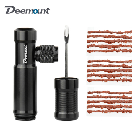 Deemount TOL-171 Bicycle Tubeless Tire Puncture Service Tool W/ 15 Stripes Fits Threaded CO2 Cartridge Inflate Presta Schrader ► Photo 1/6