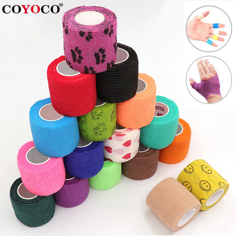 COYOCO Colorful Sport Self Adhesive Elastic Bandage Knee Support Pads 4.5m Wrist Ankle Protector Palm Shoulder Wrap Tape Bandage ► Photo 1/6