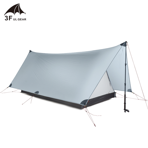 3F UL GEAR Shanjing 2 Person Outdoor Ultralight Camping Tent 3 Season Professional 20D Silnylon Rodless Multifunction Tent ► Photo 1/5