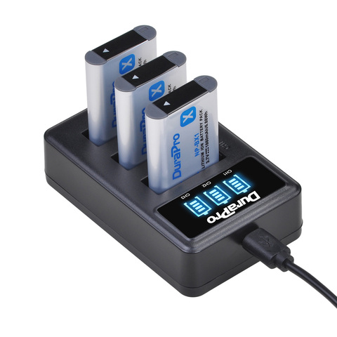 3pc 1860mAH NP-BX1 NP BX1 Battery + LED 3 Port USB Charger For SONY DSC RX1 RX100 RX100iii M3 M2 WX300 HX300 HX400 HX50 HX60 ► Photo 1/6