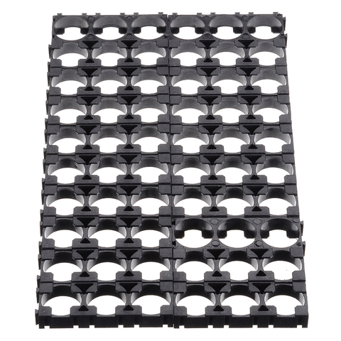 MAYITR 20pcs 3x Cell 18650 Battery Spacer Black Plastic Batteries Radiating Shell Plastic Heat Holder Bracket 6X2X0.8cm ► Photo 1/6