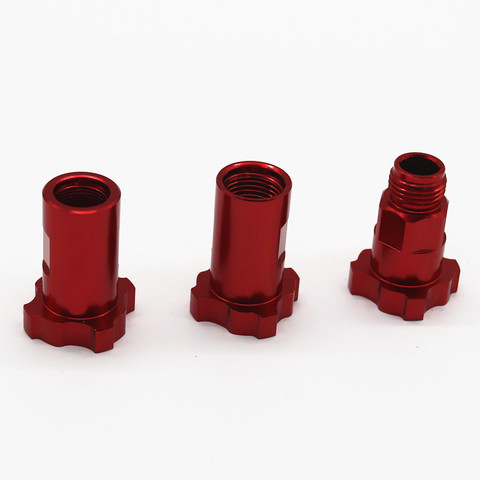 red Spray gun Connector PPS  Adapter Spray Gun Cup Adapter Pot Joints 16X1.5 14X1 for spray gun disposable measuring cup ► Photo 1/6