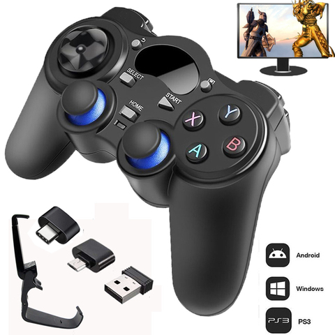 2.4 G Controller Gamepad Android Wireless Joystick Joypad with OTG Converter For PS3/Smart Phone For Tablet PC Smart TV Box ► Photo 1/6