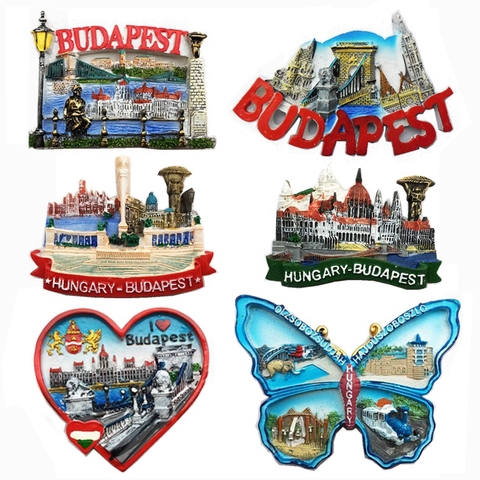 Budapest Hungary Chain Bridge 3D Fridge Magnets World Tourism Souvenir Home Decoration Refrigerator Magnetic Stickers Gift ► Photo 1/6