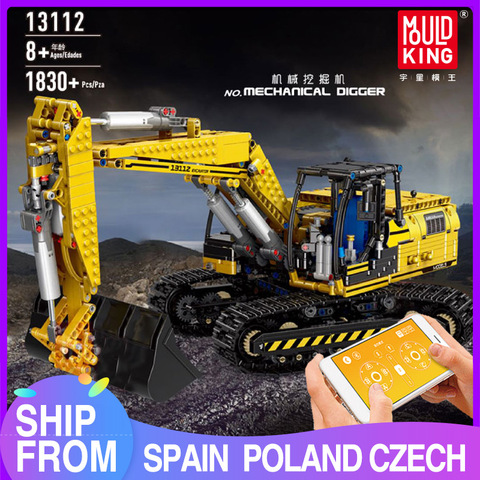 MOULD KING Technic Motorized Excavator truck Link Belt 250 X 3 - PF version Truck Model Building Blocks Bricks Kids toys Gifts ► Photo 1/6