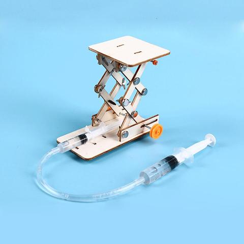 Kids DIY Science Toys Educational Scientific Experiment Kit Hydraulic Lift Table Model Physics School STEM Projects ► Photo 1/6