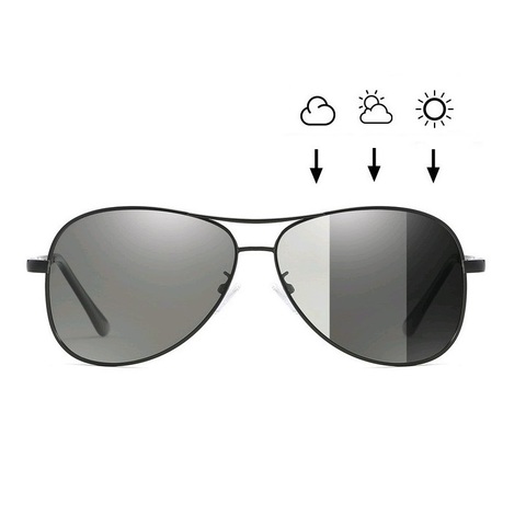 Photochromic Pilot Polarized Sunglasses Men Women Driving Chameleon Discoloration Sun glasses Shades Oculos De Sol ► Photo 1/6