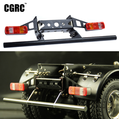 Metal Rear Bump Taillamp Cover Kit For 1/14 Tamiya RC Car Tow Drag Trailer Tipper Dumptruck MAN Actros SCANIA R620 Upgrade ► Photo 1/6