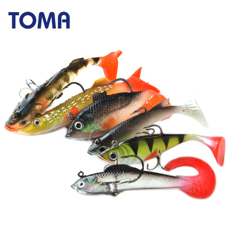 TOMA Soft Lure 7g 10g 13g 15g Artificial Bait Silicone Sinking Fishing Lure Sea Bass Jig Head Soft Bait For Carp Fishing Tackle ► Photo 1/6