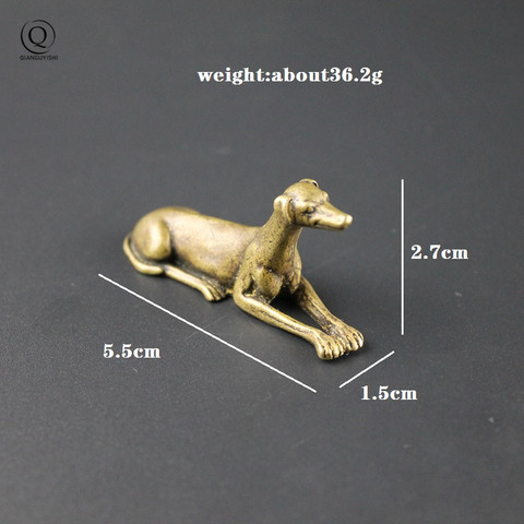 Handmade Brass Pharaoh Hound Dog Keychain Hanging Trinkets Vintage Copper Animal tea pet dog Bag Pendants for Key Rings Fashion ► Photo 1/6