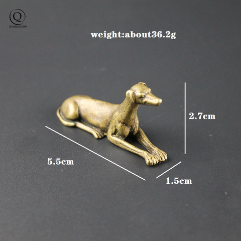 Handmade Brass Pharaoh Hound Dog Keychain Hanging Trinkets Vintage Copper Animal tea pet dog Bag Pendants for Key Rings Fashion ► Photo 1/6
