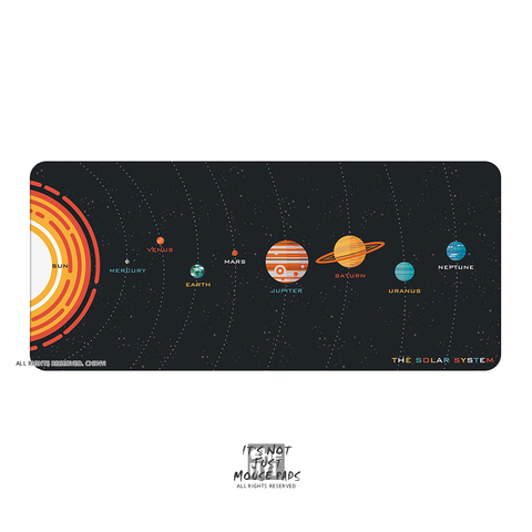 Mechanical keyboard Mousepad Solar System Planet 900 400 4mm Stitched Edges /Rubber High quality soft  outer space Universe SUN ► Photo 1/6