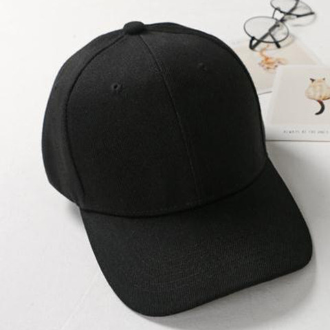 2022 Black Cap Solid Color Baseball Cap Snapback Caps Casquette Hats Fitted Casual Gorras Hip Hop Dad Hats For Men Women Unisex ► Photo 1/6