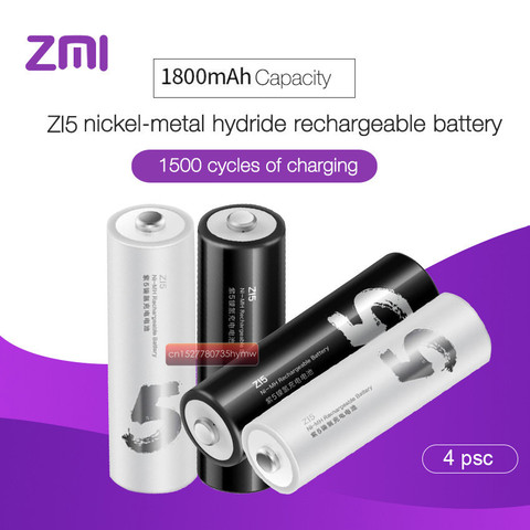 2022 Original Xiaomi ZMI ZI5 1800mAh 1.2V Rechargeable Ni-MH Battery KTV battery, remote control battery ► Photo 1/5