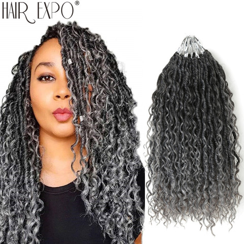 14-18inch Goddess Locs Crochet Braids Natural Synthetic Hair Extension For Women Locs New Stytle 24Stands/Pack Hair Expo City ► Photo 1/6