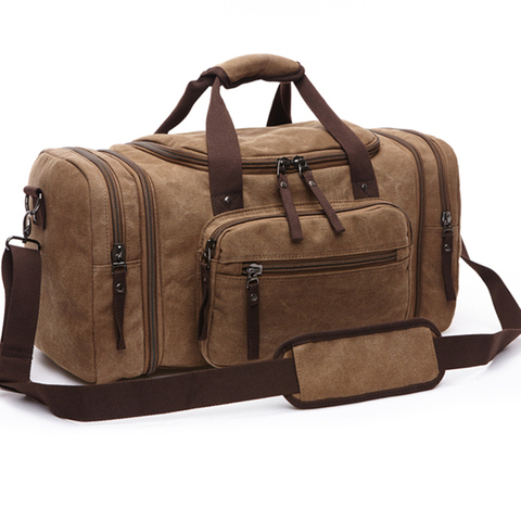 Men Hand Bag Large Capacity Luggage Travel Duffle Bags Canvas Travel Bags Weekend Shoulder Bags Multifunction Outdoor Duffel Bag ► Photo 1/6