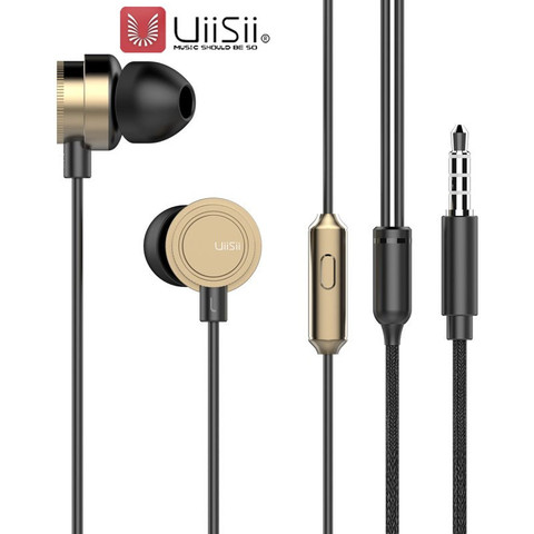 UiiSii New Earphone With Ear-in Noise Reduction Metal Plug Stereo Subwoofer Music Game Earphone With Microphone ► Photo 1/1