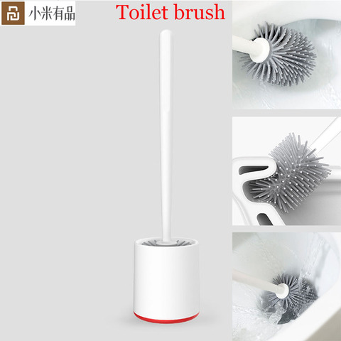 New Youpin YJ Vertical Storage Toilet Brush Soft Glue Bristles Toilet Brush and Bracket Set Bathroom Toilet Cleaning Tool ► Photo 1/6