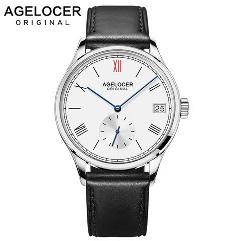 Agelocer Swiss Original Men's Watch Luxury Famous Brand Men's Mechanical Watches Men Hour Date Clock Male Leather Dress Watches ► Photo 1/5