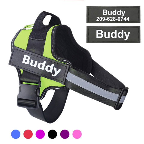 Dog Harness Reflective Breathable Adjustable Pet Harness For Dog Vest ID Custom Patch Outdoor Walking Dog Supplies ► Photo 1/6
