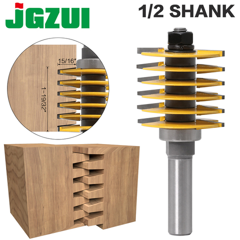 1pc 1/2 Shank Brand New 2 Teeth Adjustable Finger Joint Router Bit Tenon Cutter Industrial Grade for Wood Tool ► Photo 1/6